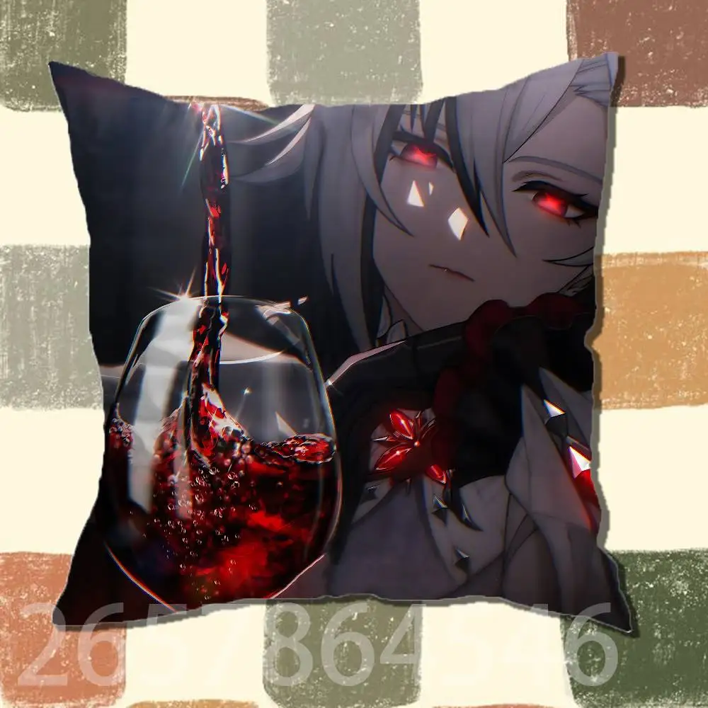 A-arlecchino Polyester Printed Pillow Cover Square 30 35 40 45 50 55 cm Soft for Sofa Bed Car Home Decor