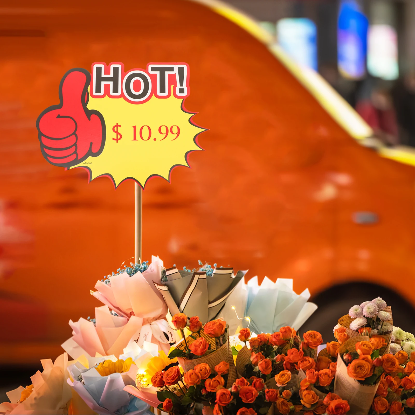 

100 pcs Blank Tags Price Labels Sturdy Paper Retail Market Signs Eye Catching Sale Garage Bulletin Board Sticky