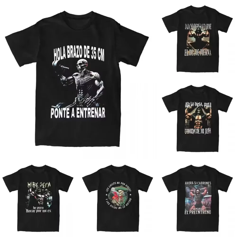 

Vintage T Shirt Calacas Chidas Gym Cotton T-Shirts NMS CULEROS QUIEN SE TOMO MI AGUA Popular Tee Shirt Man Women Summer Casual