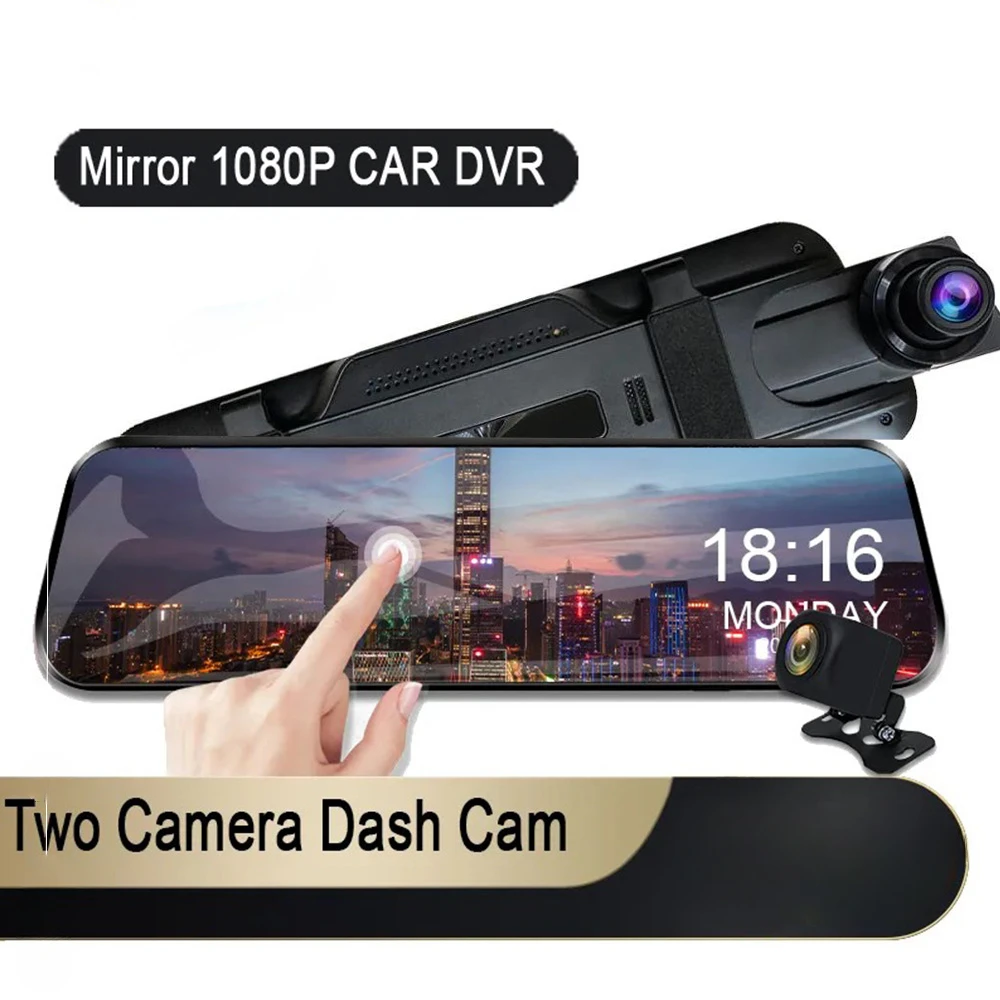 

Dash Cam Car Camera G-Sensor Black Box Full HD 1080P Dvr Reversing Image Dashcam Wide Dynamic Range Touch Screen 10.0 Inch