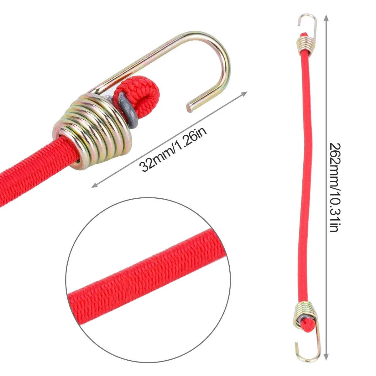 5/10 Stück Dachgepäckträger-Seile mit Haken, elastisches Bungee-Seil für 1/10 RC Crawler Axial SCX10 TRX4 TRX6, dekorative Teile – Detail 5