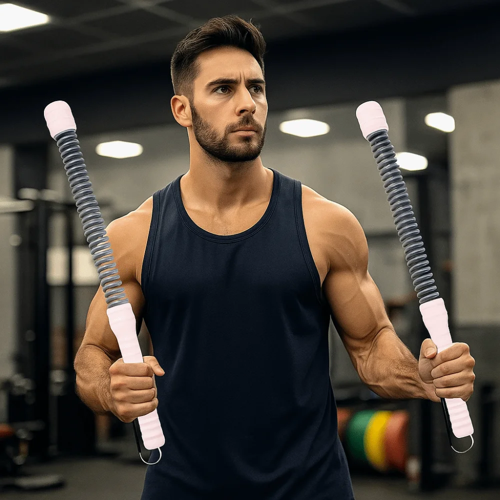 Ersatz-Federseil für Fitness-Training, Rückprall-Seil aus Edelstahl, Kabelloses Battle Rope, Langlebiges Multifunktions-Armkraft-Seil – Detail 8