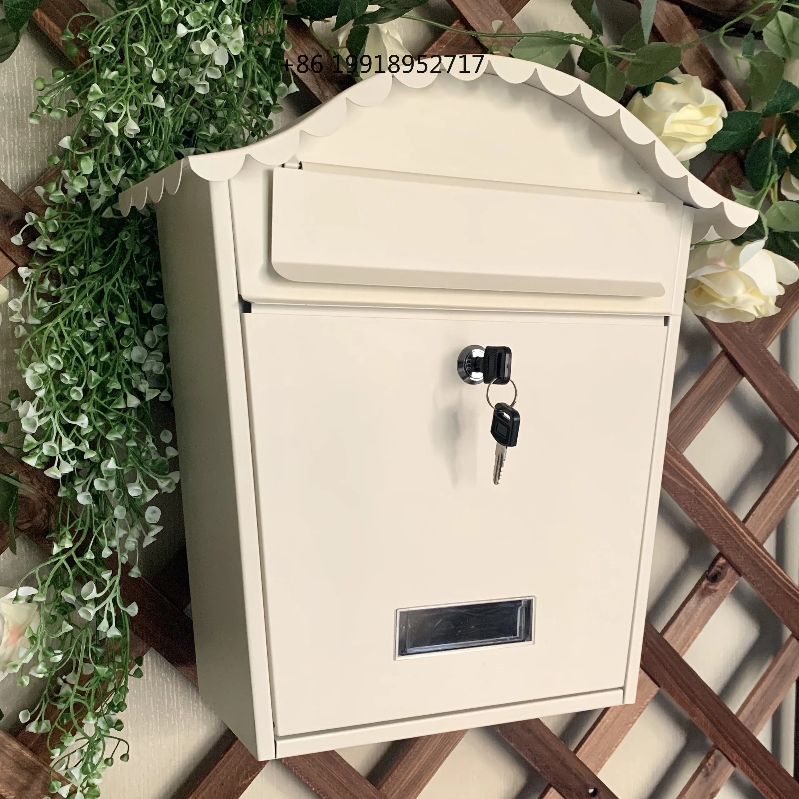 Stainless Metal Retro Mailbox Wall Mount Secure Locking Mail Box Front Door Gate Letterbox Drop Box Magazines Receive Box JJ361
