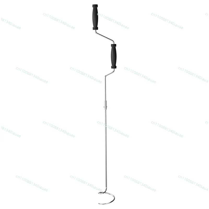 Split Solid Stainless Steel Compost Turning Pile Mixing Crank Compost Tool Spiral Mixing Rod