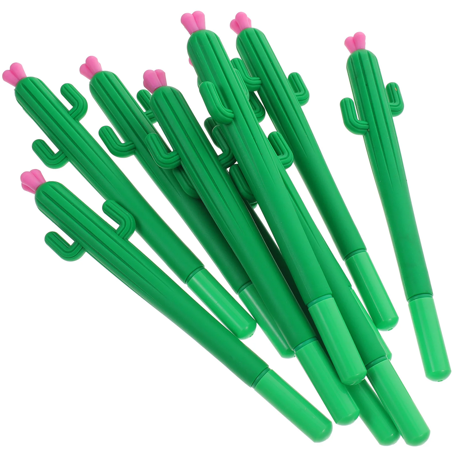 10Pcs Cactus Pens 0.5mm Lovely Cartoon Writing Pens Bulk Students Office Supplies Creative Kids Stationery Party Favors