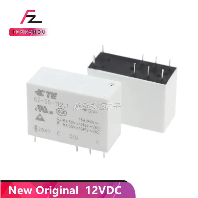 1Pcs OZ-SS-112L1 OZ SS 112L1 12VDC 12V relay 16A 8PIN Original New TE Power relay