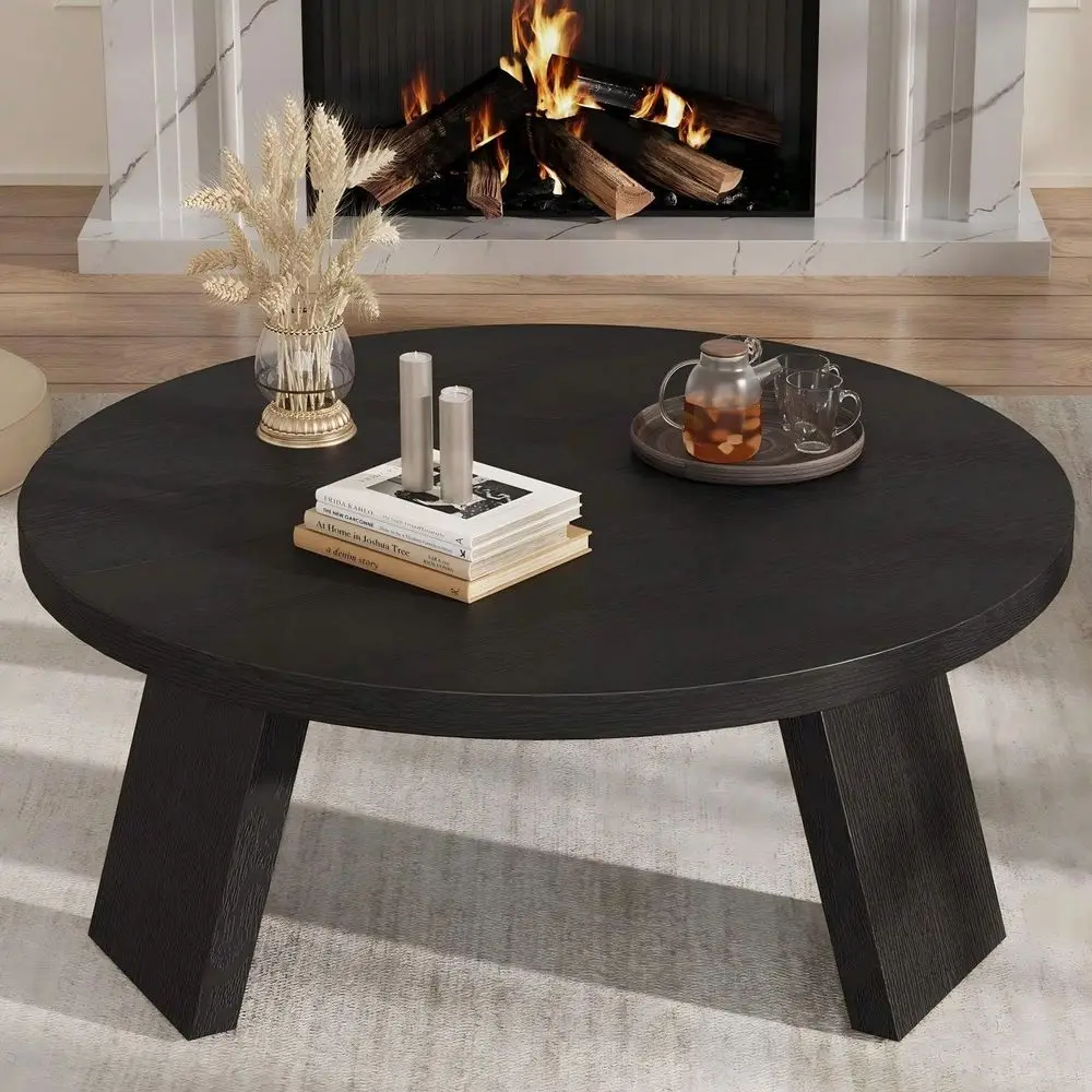 

Круглый современный журнальный столик с наклонными ножками, центральный столик-коктейльный столик, легко собираемый акцентный столик для гостиной и спальни