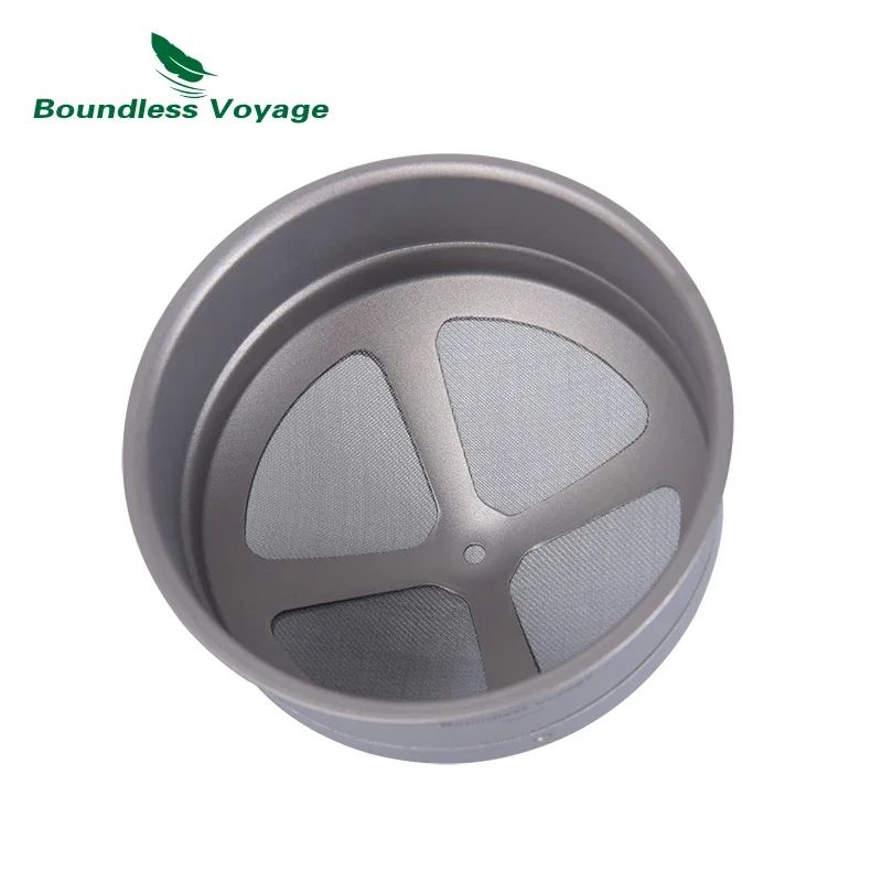 Boundless Voyage Titanium Coffee Mesh Tea Coffee Powder Filter Portable Outdoor Camping Picnic Travel Drinkware Tool