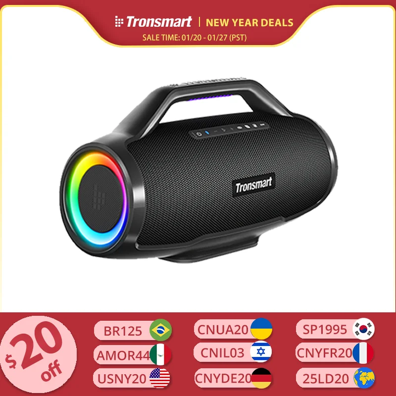Tronsmart Bang Max Lautsprecher, Bluetooth-Lautsprecher mit 130 W, 3-Wege-Soundsystem,