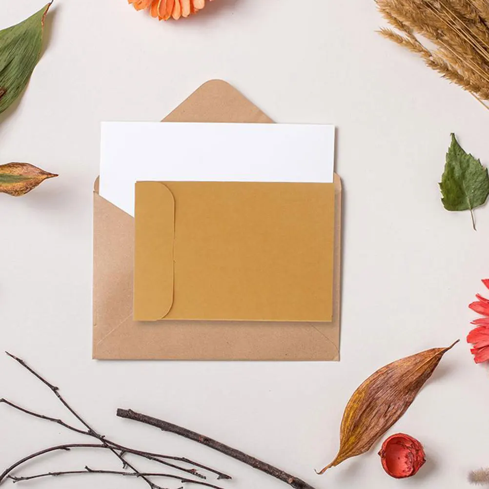 12 قطعة كرافت ورقة صناديق بطاقات بريدية فارغة DIY بها بنفسك بطاقة تخزين المغلفات المحمولة بطاقة بريدية التفاف بطاقات المعايدة حالات ورقة التعبئة #5