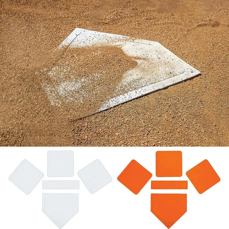 

Baseball Bases For Backyard Rubber Throw Down Plates Multifunctional Baseball Bases Set For Teeball Softball Kickball Baseball