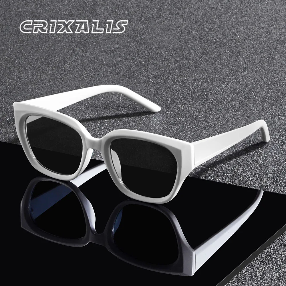 CRIXALIS العصرية والأزياء النظارات الشمسية للرجال والنساء نظارات شمسية غير رسمية الإناث خمر الشاطئ السفر ظلال سيدة UV400 #1