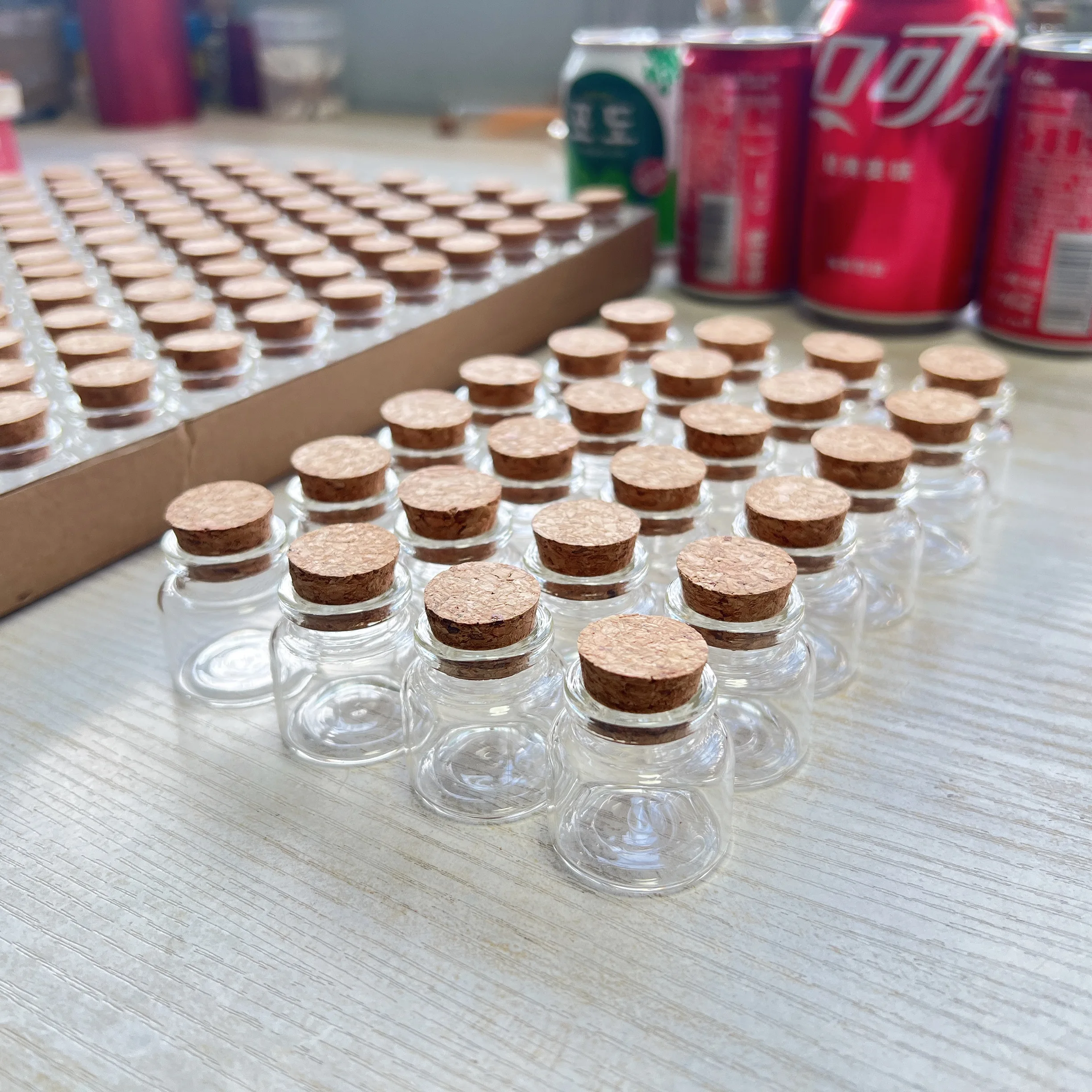 40/72/105 pcs 10ml Mini Decor Glass Bottles Cork 16×30×30mm Tiny Glass Jars Mini Containers Storage DIY Crafts Wishing Vials