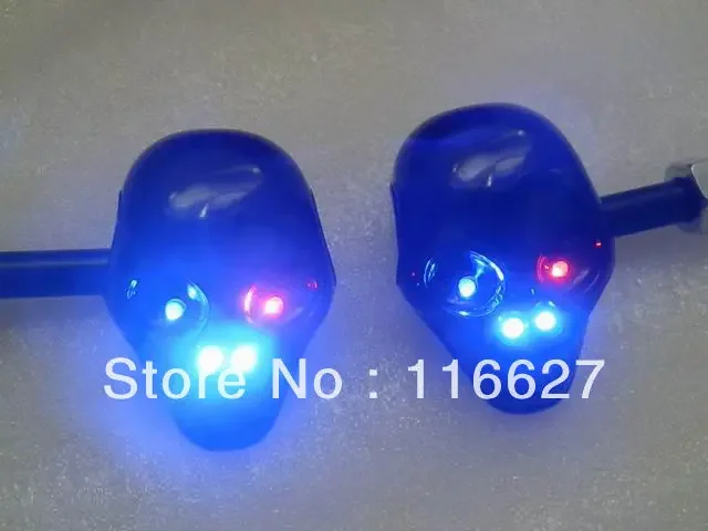 

Skull Skeleton Indicator LED Turn Signal Light for Harley Sportster Dyna Kawasaki Ninja Vulcan black