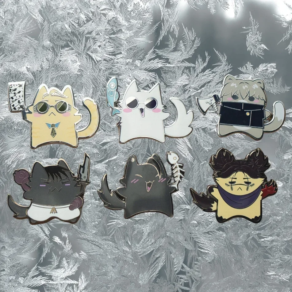 Cats Best Friends   Enamel Pin，Satoru Gojo，Jujutsu Kaisen， brooch