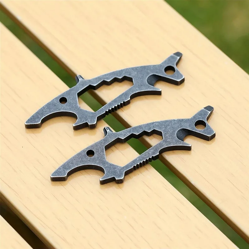 4CR13 Steel Multi Functional EDC Pry Bar Portable Outdoor Survival Tool Screwdriver Nail Remover Bottle Opener