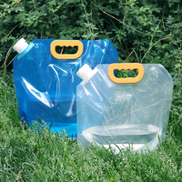 5/10L Thickened Large Water Bag Foldable Portable Drinking Bag Suitable Outdoor Hiking Camping Portable Suction Bag Organizer