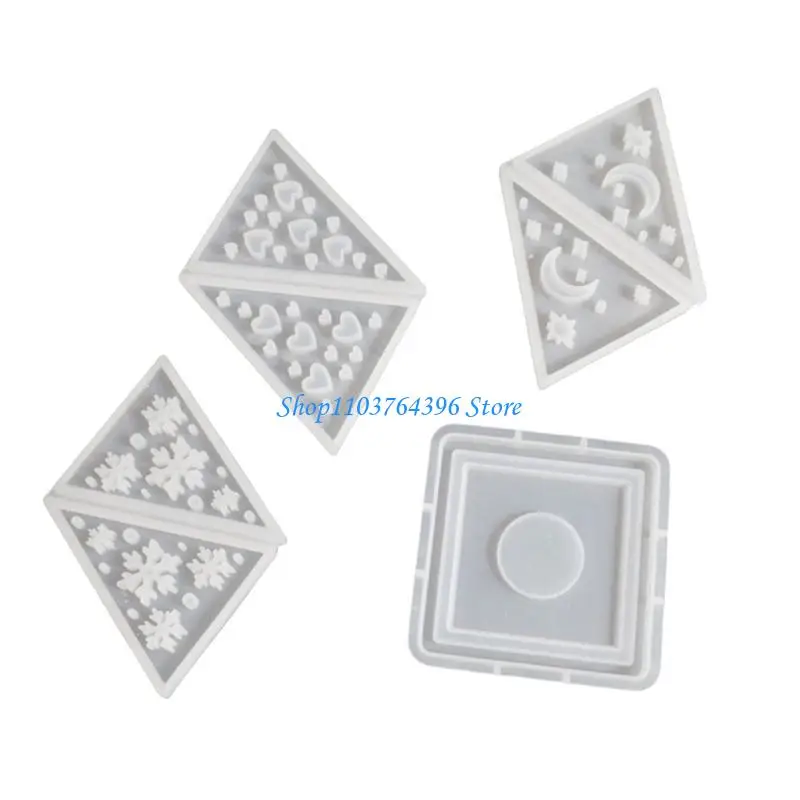 

4pcs Heat Resistant Sturdy Silicone Mould for Pyramid and Ambients Lighting Portable Accessory for Handmade Gifts