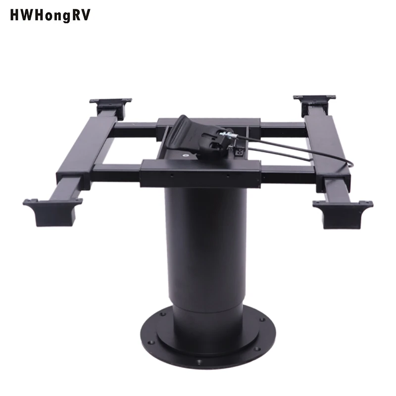 HWHongRV Interior Pneumatic Gas Lifting Table Height Adjustable Pedestal Camping Base Support for Boat Marine Caravan RV