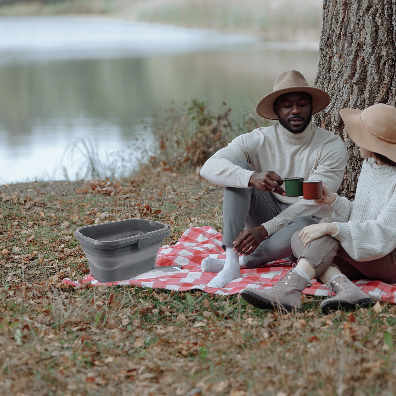 

Collapsible Water Bucket Large Capacity Outdoor Folding Picnic Camping Container Storage Box Foldable Water Bucket
