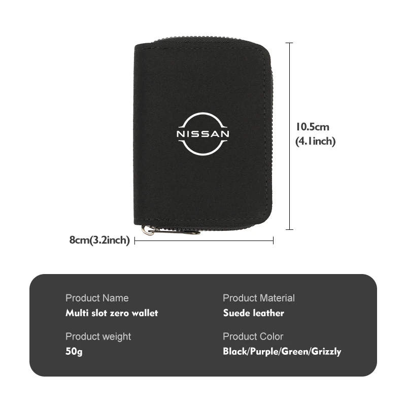 رخصة قيادة السيارة حامل الائتمان محفظة متعددة فتحة للبطاقات محفظة لنيسان سنترا ألتيما فيرسا ماكسيما مورانو نوت أرمادا بولسار #6