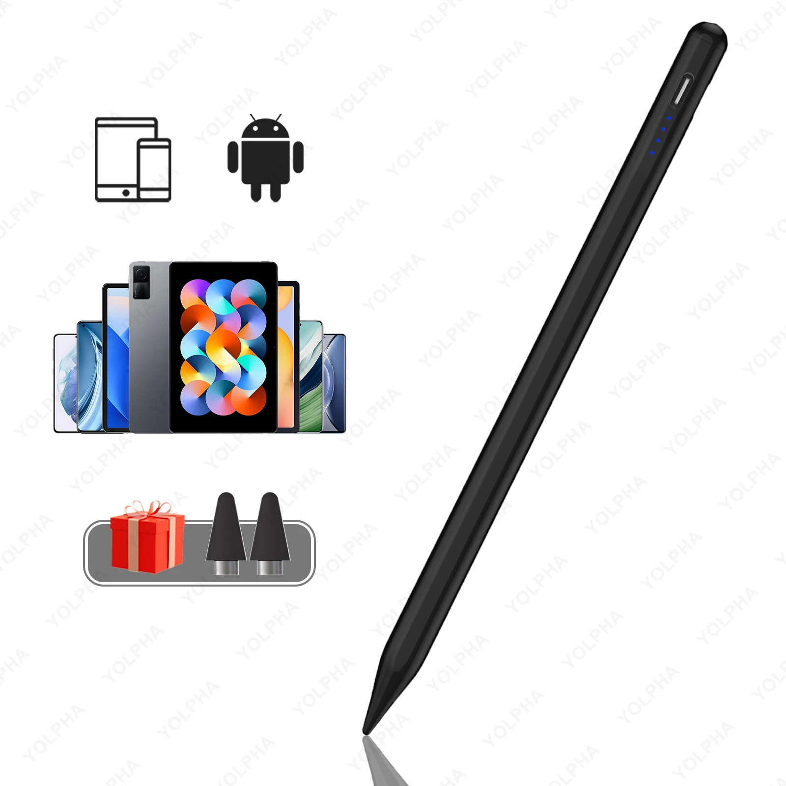 YOLPHA Universeller Stylus-Stift für iPad2018–2024, Handy-Touchscreen-Stift für Android, Xiaomi, Huawei, iOS, Samsung, magnetischer digitaler Stift 8