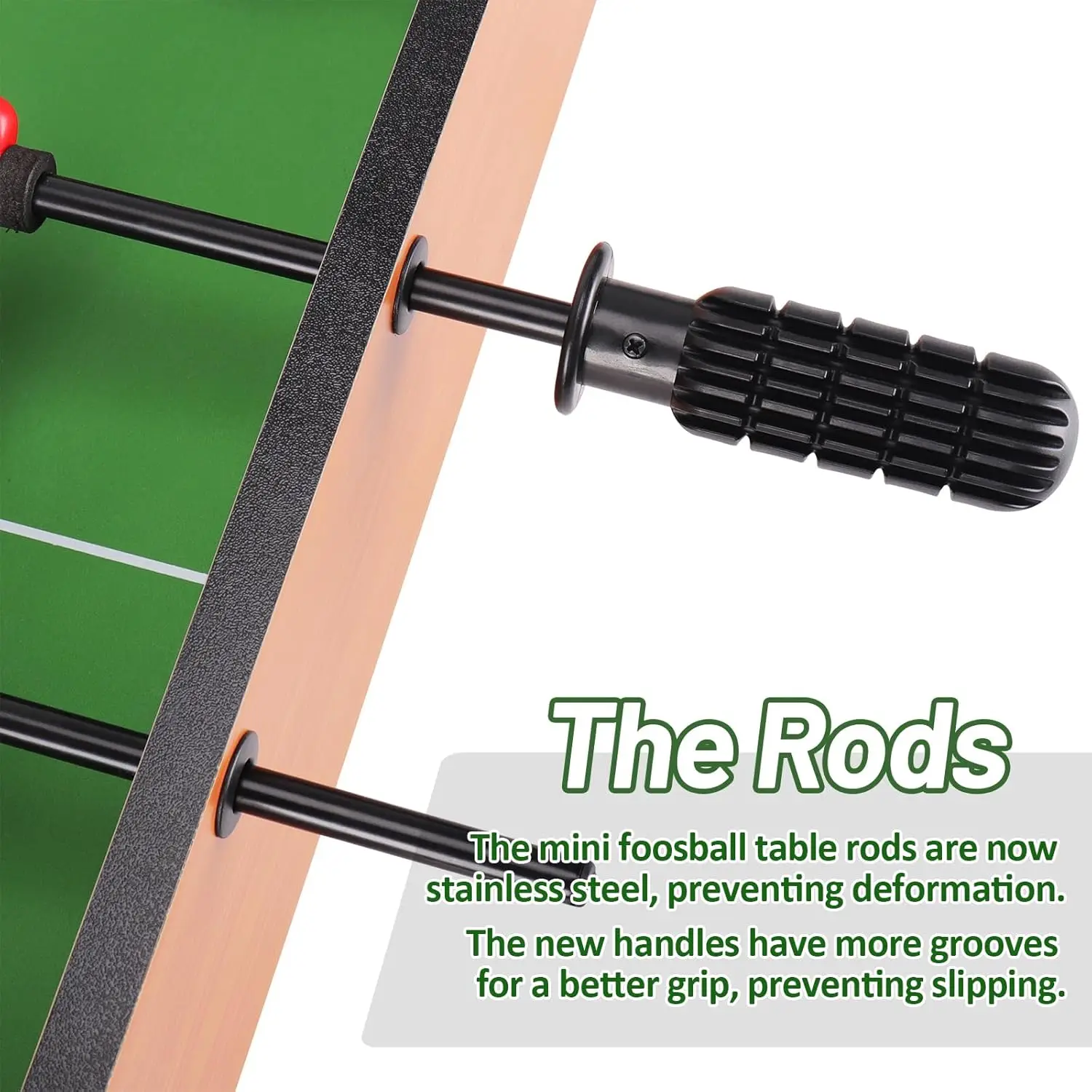 20-Inch Mini Foosball Table with Upgraded Steel Rods, Durable Board & Enhanced Players for Kids and Adults