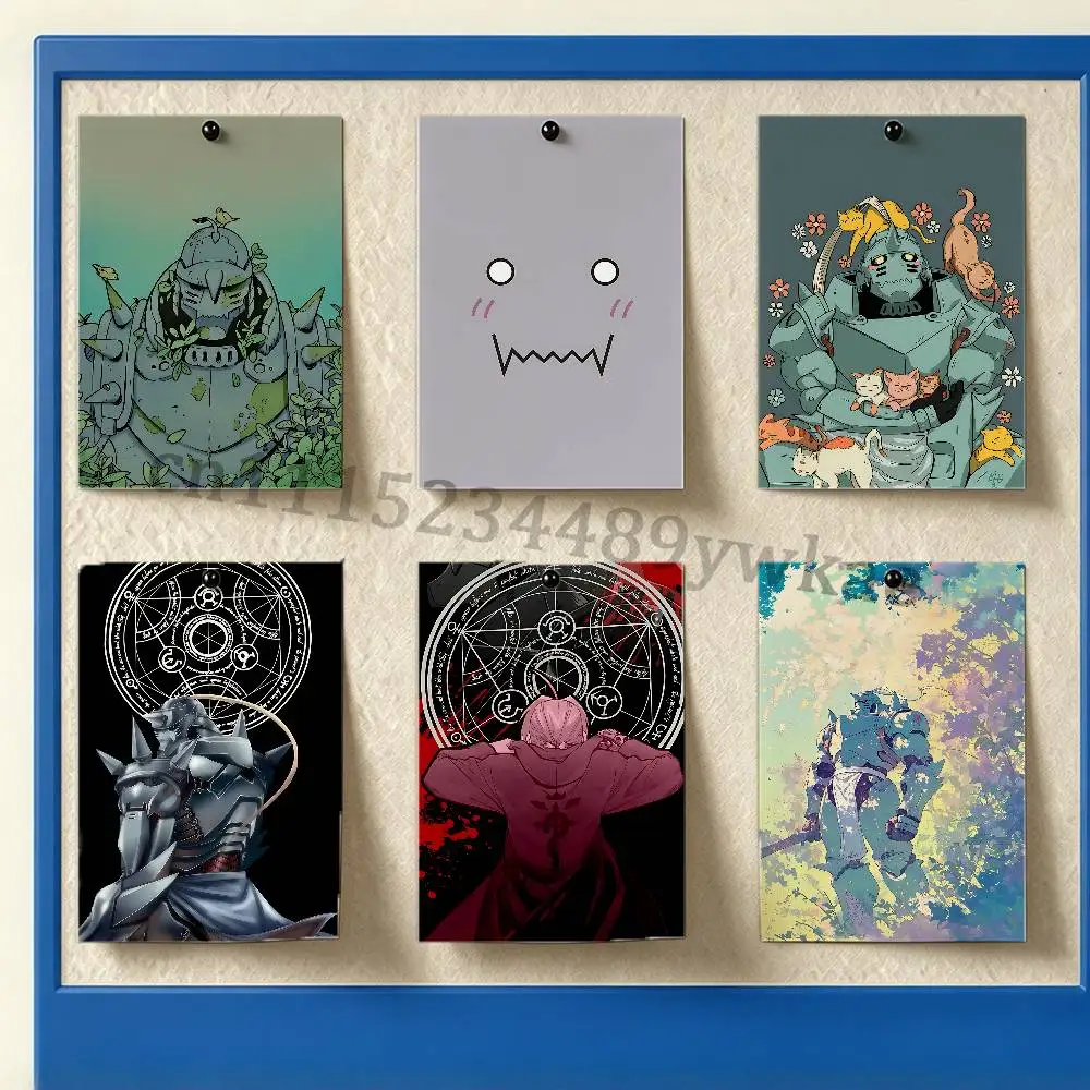 A-Alphonse E-Elric Poster Sticker Art Mural DIY Home Decor for Bed  Living Room Corridor Background Wall