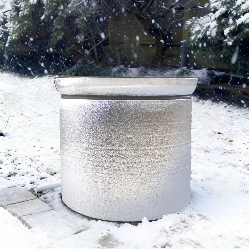 75x75cm Ice Bath Tub Cover Waterproof Windproof Thermal Insulation Dustproof Protective Cover for Portable Tub