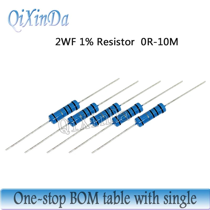 20PCS 2W Metal Film Resistor 0.1R 0.2R 0.5R 0.82R 1R 10R 24R 100R 1K 10K 36K 82K  680K 1M 10M 330 510 1K8 9.1K Ohm Resistance