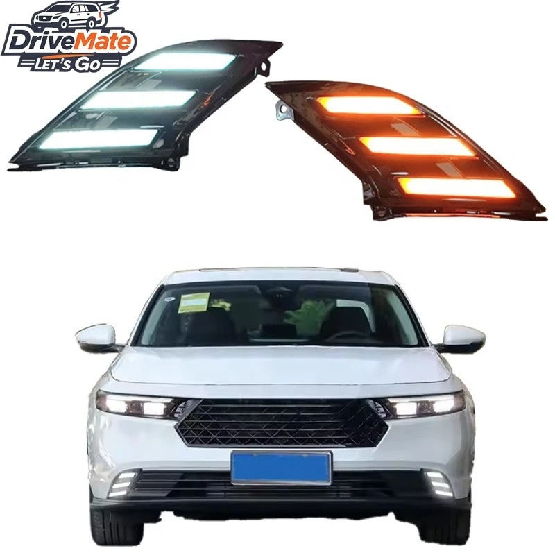 

Hot Sale DRL for Honda Accord 2023 2024 2025 LED Daytime Running Fog Lights Turn Signal Driving Lamps 12V Daylight Auto Parts