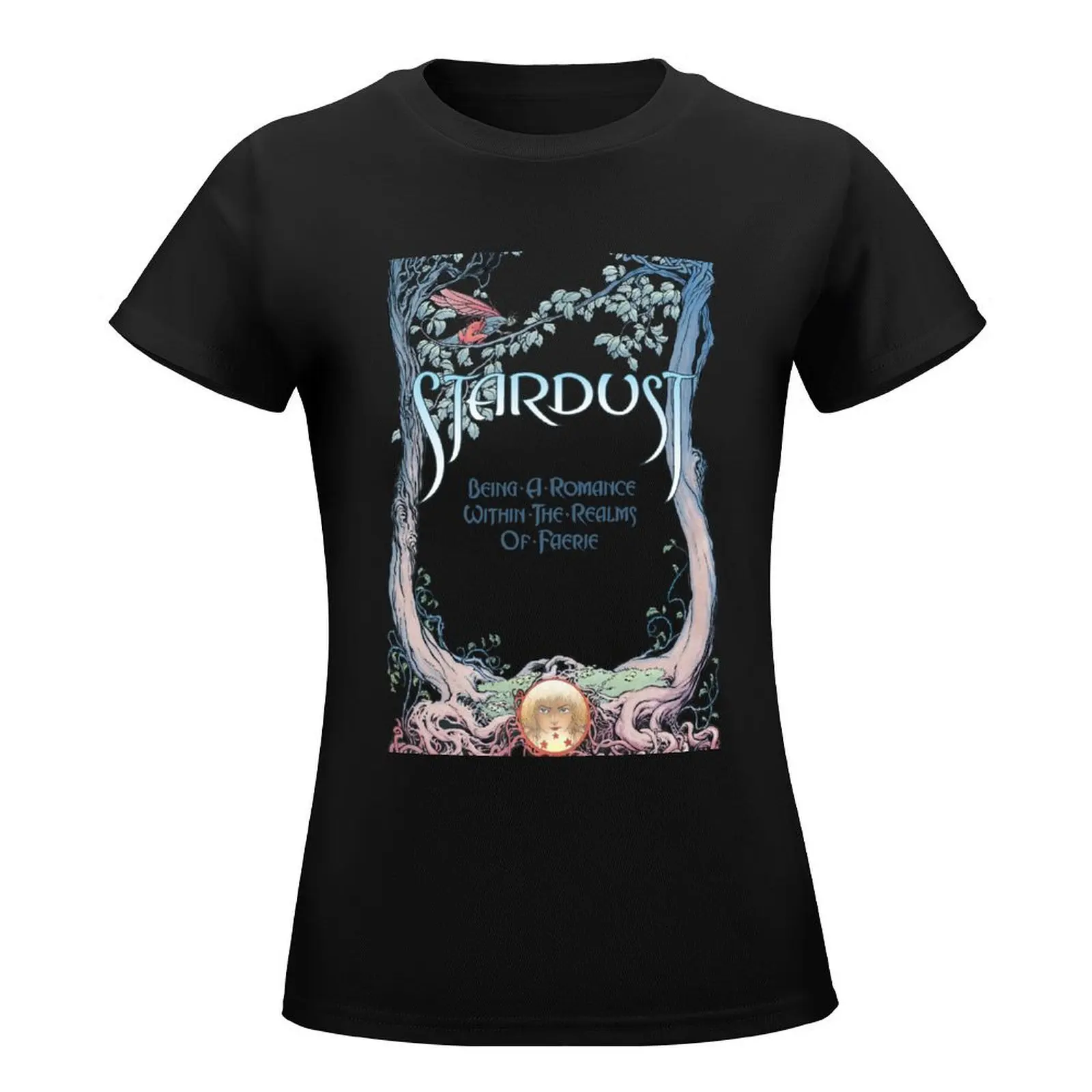 stardust, neil gaiman, cover, novel, comic, tree, faerie, star, fairy, T-Shirt heavyweights cat shirts for Women