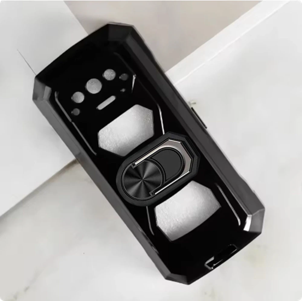 Para doogee v max s 6.58 "2025 anel de dedo traseiro macio tpu capa de silicone para doogee v max s vmax s v max s suporte capa do telefone