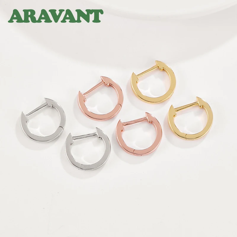Aravant 925 Silver Smooth Hoop Earring For Women Wedding Jewelry