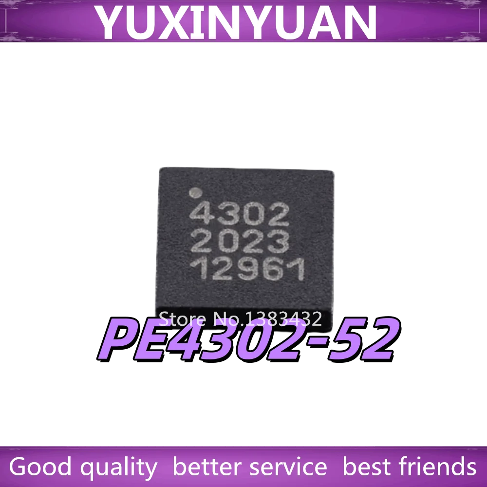 5/PCS New Original PE4302-52 Screen printing 4302 Digital attenuator chip In Stock