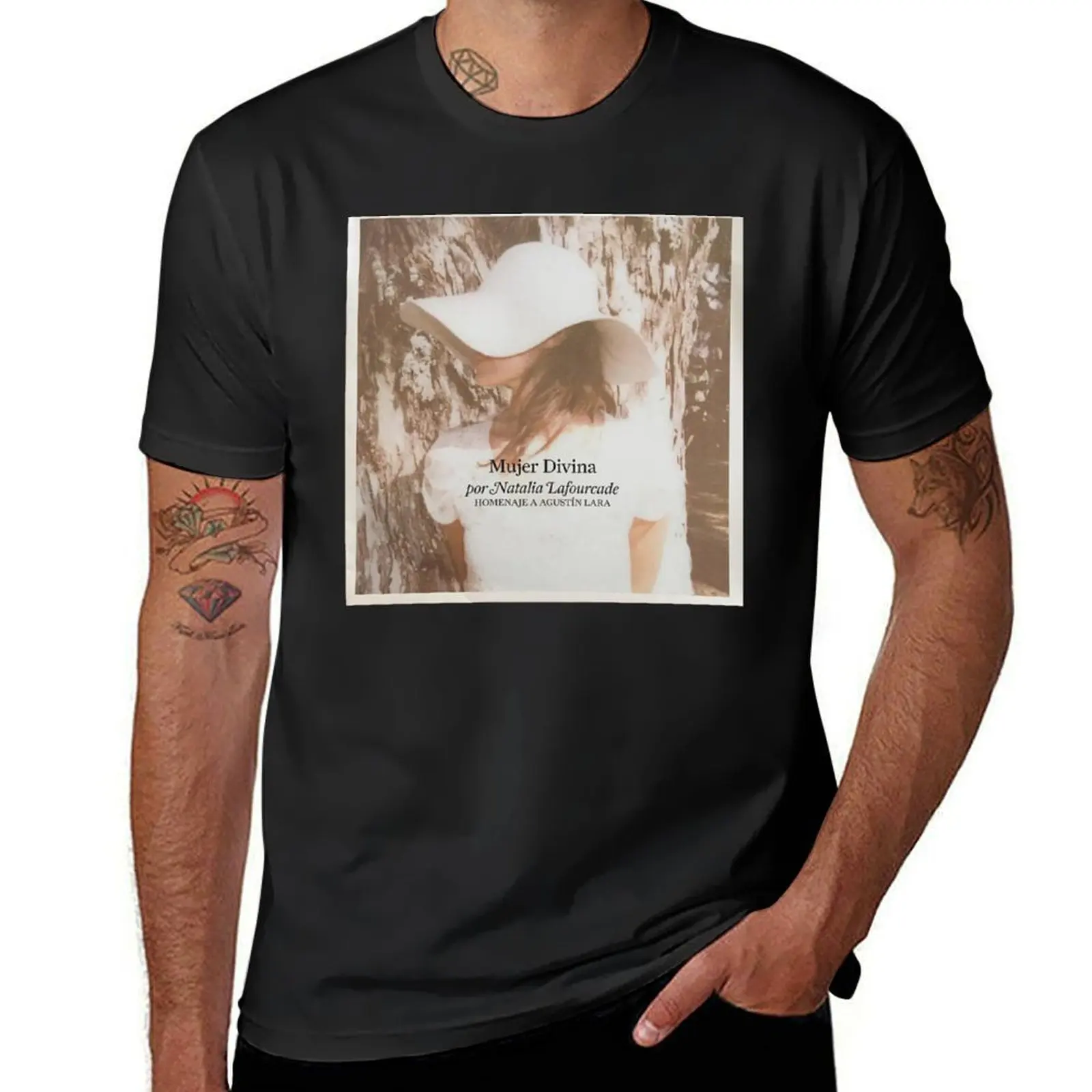 Natalia Lafourcade - Mujer divina, homenaje a Agustín Lara album 2012 T-Shirt blacks summer top sublime t shirts for men