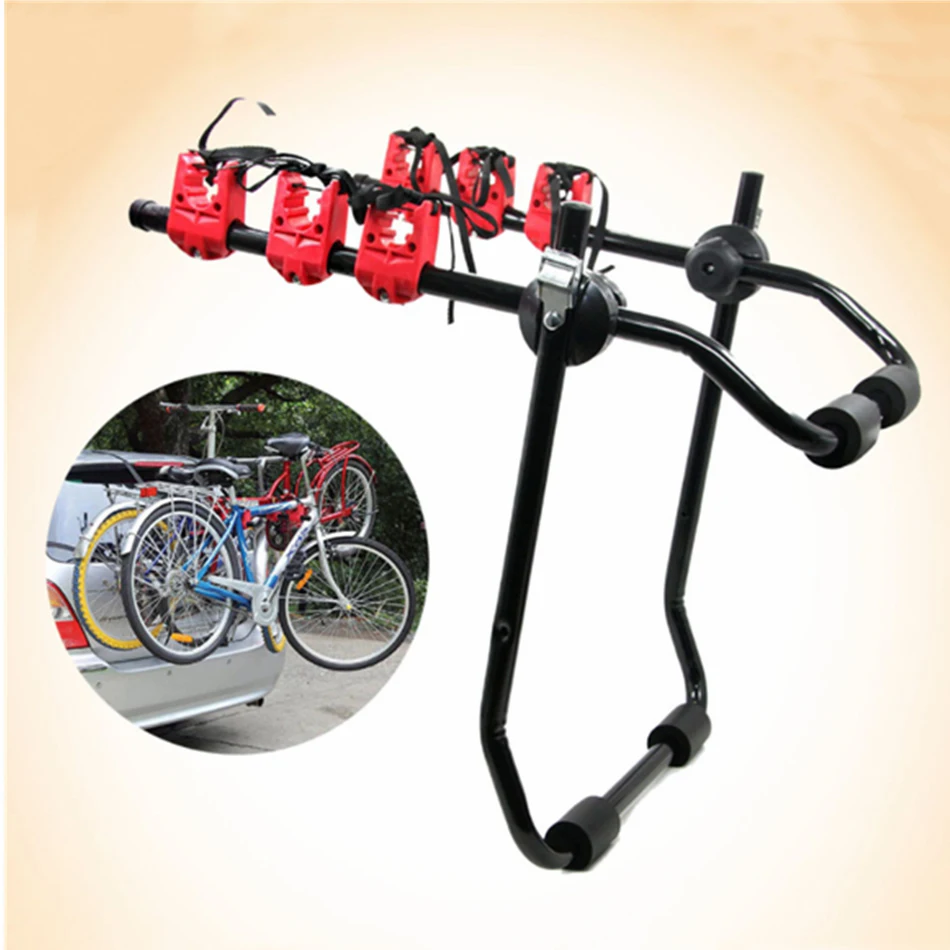 Car Trunk Bike Rack Bearing 45kg 3Bike Car Universal Carrier Rack Bicycle Trunk Rear Racks Fit for Most Cars SUVS Vans Vehicles