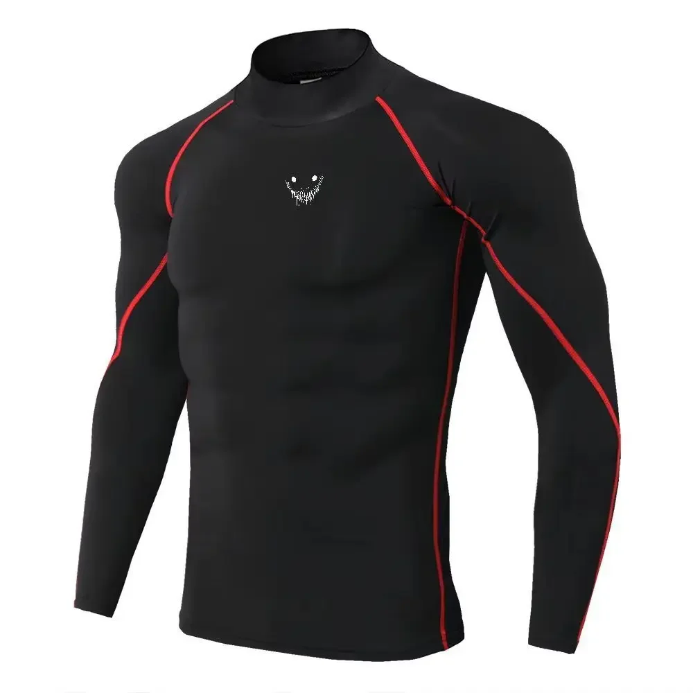 Men Sport T-shirt Quick Dry Bodybuilding Running Shirt Long Sleeve Compression Top Gym T Shirt Men Fitness Tight