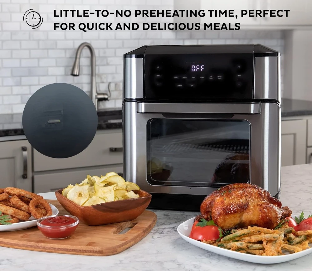 7-in-1 Functions with EvenCrisp Technology that Crisps, Broils, Bakes, Roasts, Dehydrates