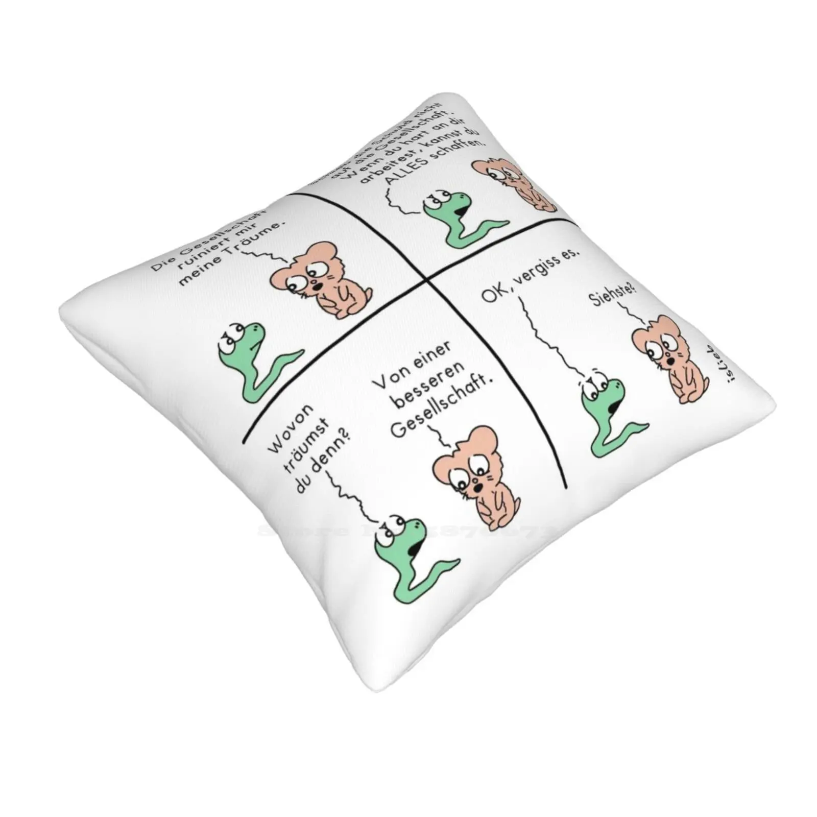 Society Home Sofa Car Cushion Cover Pillowcase Society Bear Dreams Comic Cute Islieb