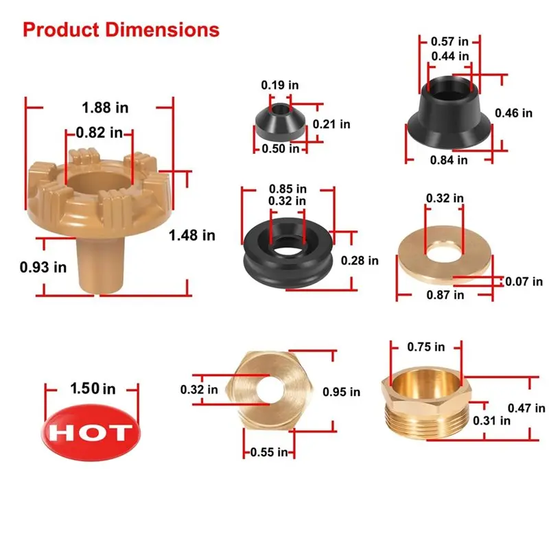 FYBL-For Woodford Model 22& V22 Hot And Cold Outdoor Faucet Replacement Parts- RK-22MH Repair Kit