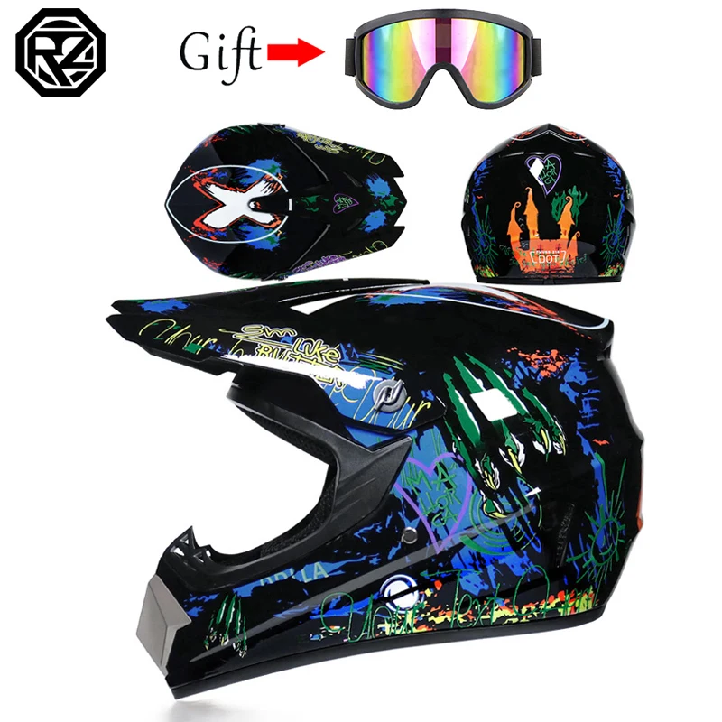 خوذة احترافية للأطفال على الطرق الوعرة من ORZ، خوذة رياضية للإنحدار AM DH للطرق الوعرة، خوذة كاملة للدراجات النارية على الطرق الوعرة