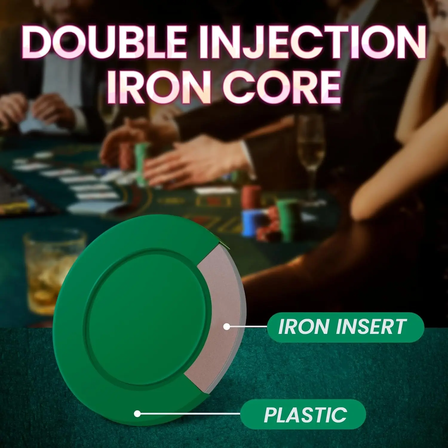 100 pcs 40mm Plastic Custom Drink Token Poker Chips Decortaion Award Coin for Kids Personalized with Your Logo Text or Artwork