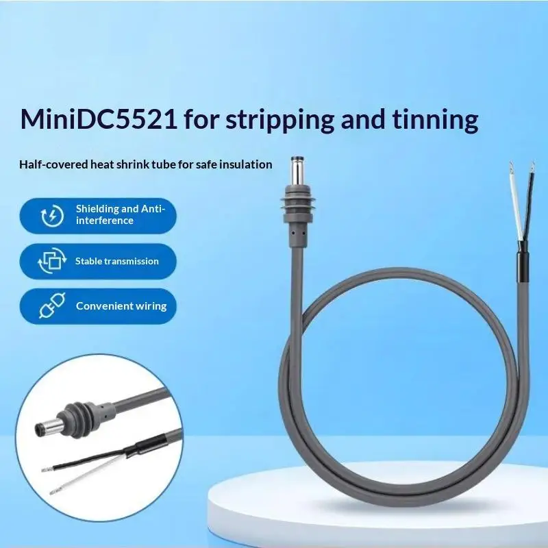 【C】KebaoLong Mini DC5521 Power Cable Shielded Anti Interference Stable For Electronic DIY Wiring Repair