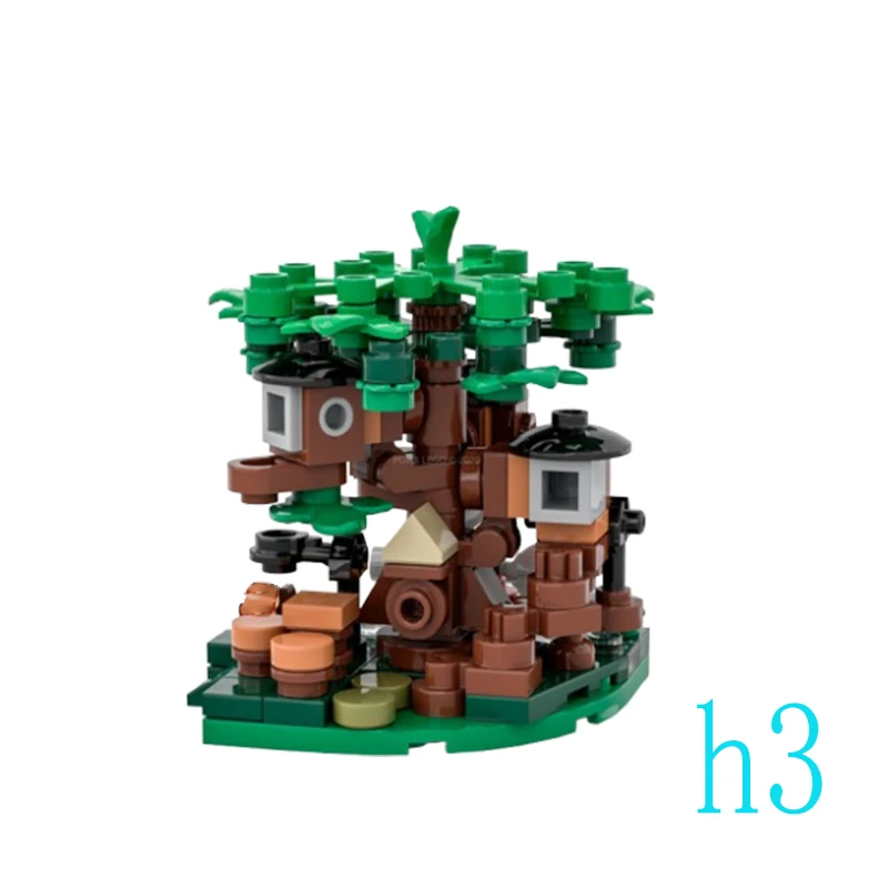 

Spot MOC-41111 105pcs Creative Mini Tree House DIY Small Particle Assembly Building Blocks Educational Toy Model Ornaments Gift