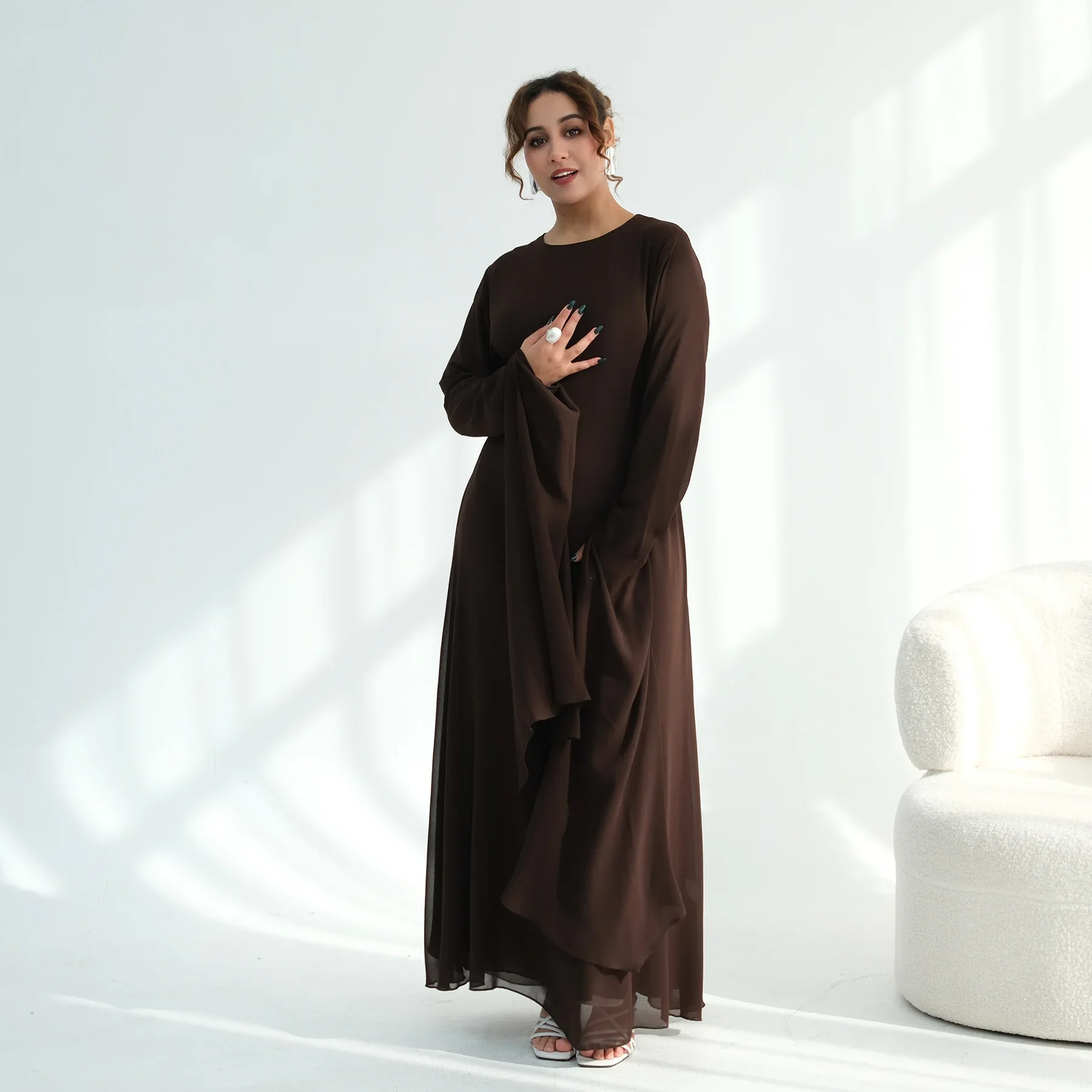

Eid Women Dress Ramadan Abaya Party Solid Long Split Sleeve Vestidos Largos Muslim Jalabiya Morocco Kaftan Dubai Arab Long Robe