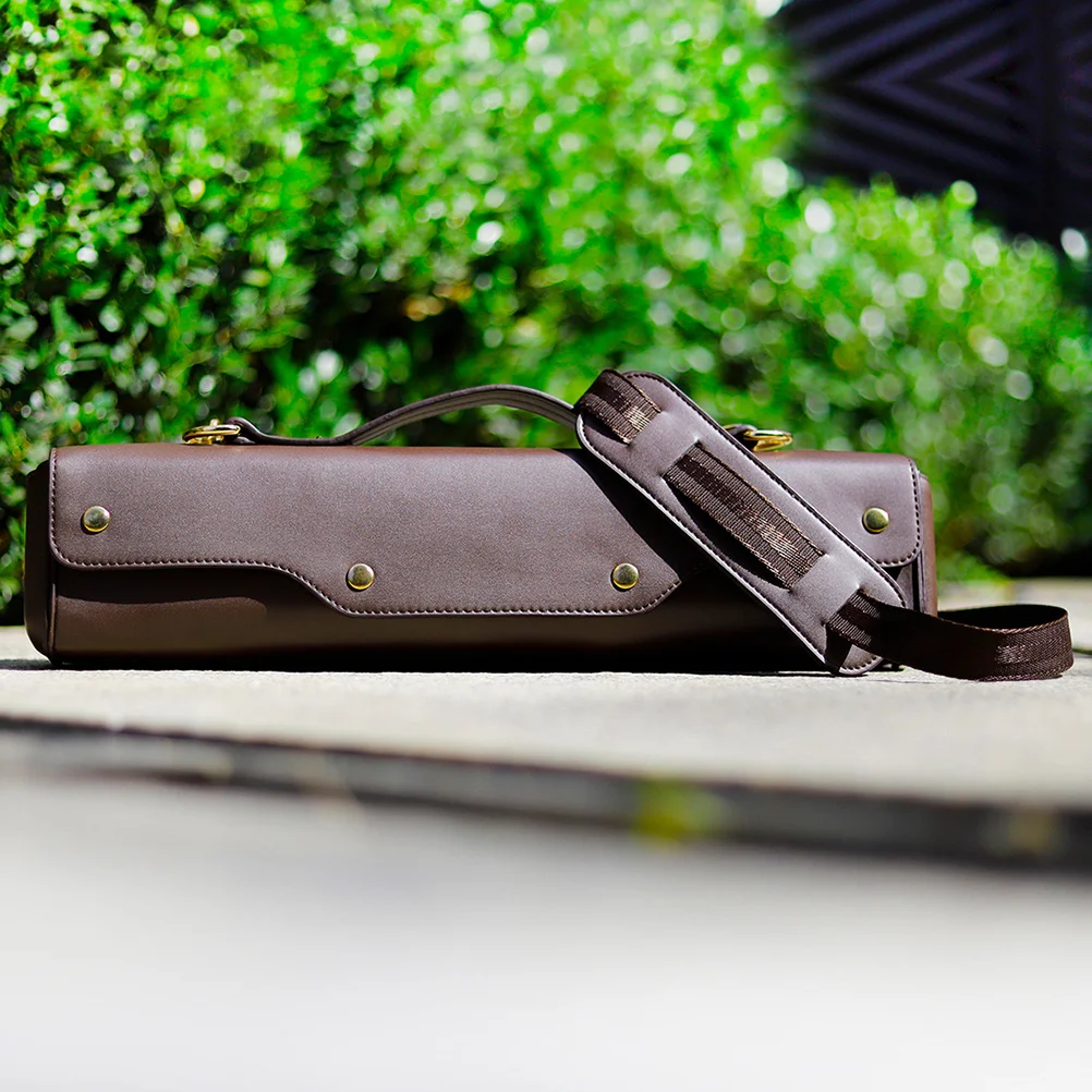 

Flute Bag Coffee Waterproof Thickened Protective Carrying Case For Outdoor Travel Durable Storage Bag Instrument Accessory