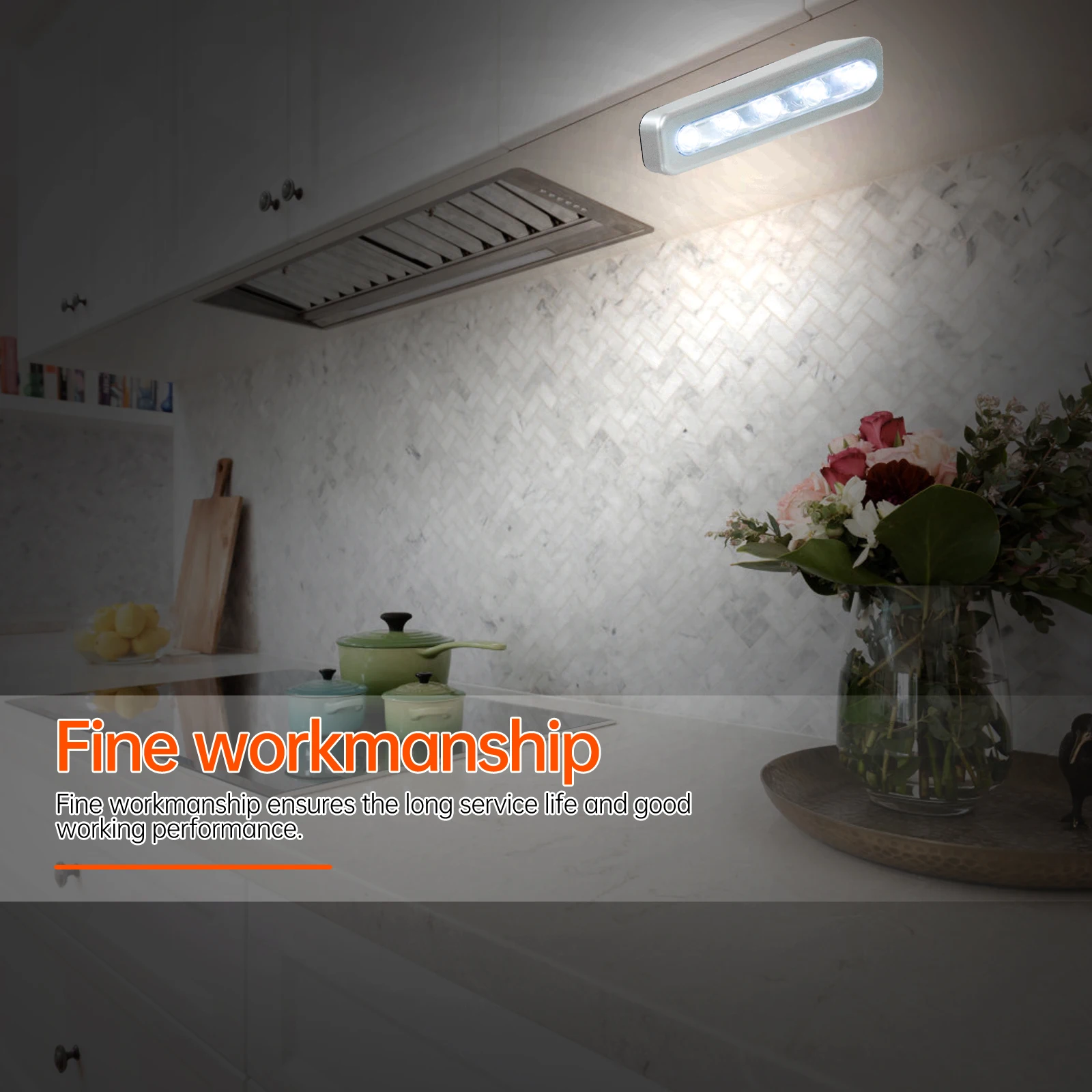 터치 센서 라이트 5 LED 모션 센서 야간등 캐비닛 서랍 램프 옷장 계단 무선 작동