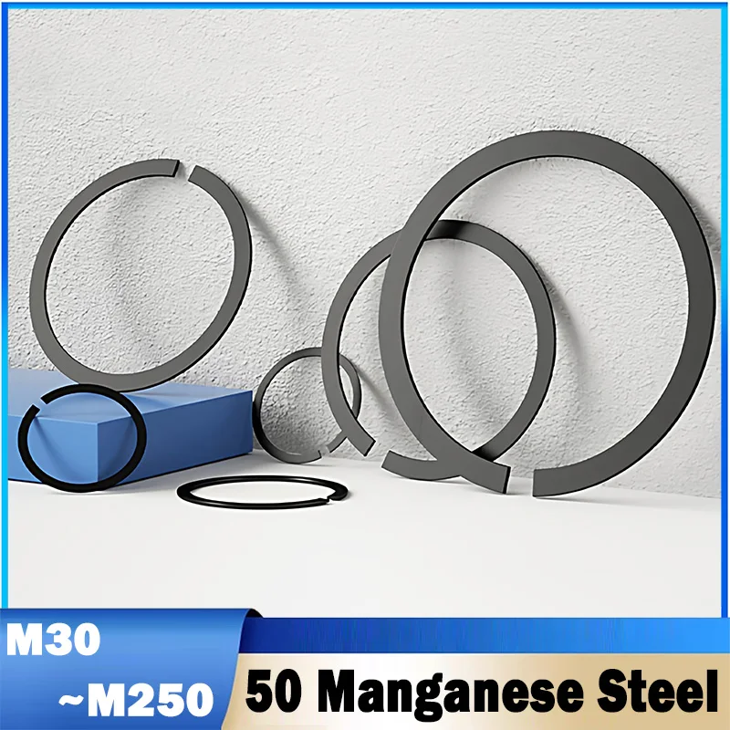 2~20Pcs M30~M250 Rolling Bearings-Snap Ring Retainer Circlips Round Wire Snap Rings For Shaft