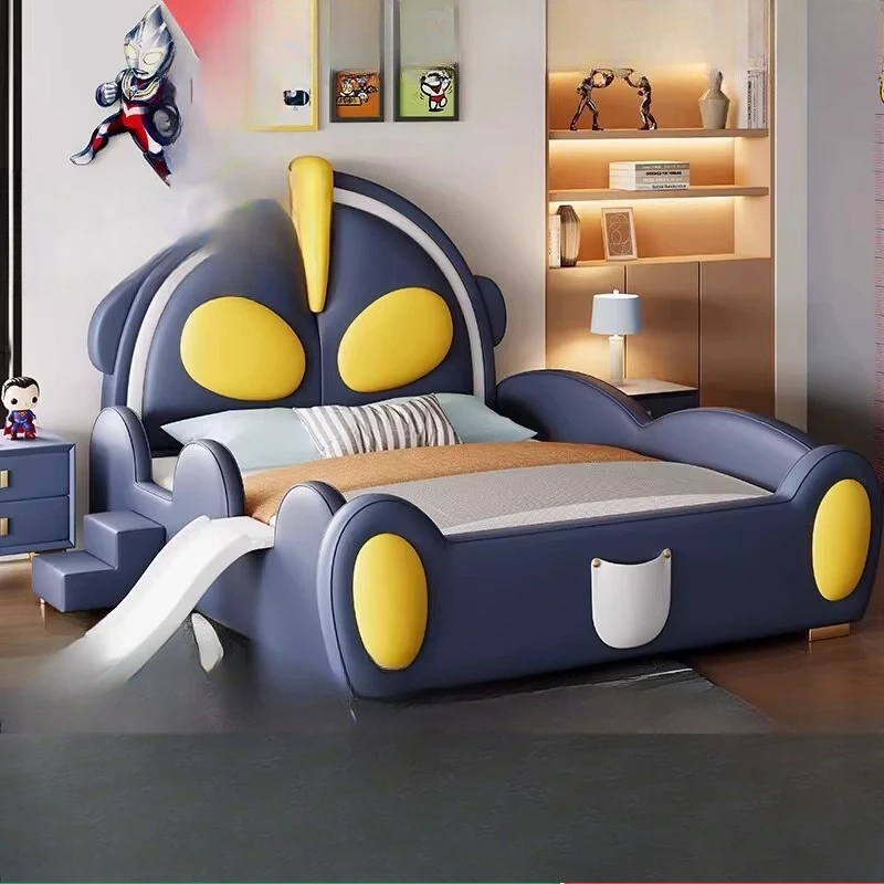 

Children's bed, boy modern minimalist 1.5m cartoon teen solid wood, double bed